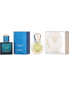 Versace Variety 2 Piece Unisex Variety With Versace Eros Pour Femme & Versace Eros Pour Homme And Both Are Edt Spray 1 Oz For Unisex