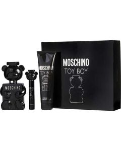 Moschino Toy Boy Eau De Parfum Spray 3.4 Oz & Shower Gel 5 Oz & Eau De Parfum Spray 0.33 Oz For Men