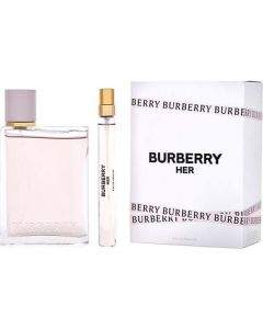 Burberry Her Eau De Parfum Spray 3.3 Oz & Eau De Parfum Spray 0.33 Oz Mini For Women