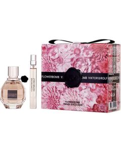 Flowerbomb Eau De Parfum Spray 1.7 Oz & Eau De Parfum Spray 0.34 Oz Mini For Women