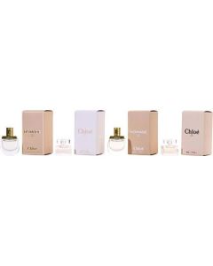 Chloe Variety 4 Piece Womens Variety Nomade Eau De Parfum & Chloe Rose Tangerine Edt & Chloe Eau De Parfum & Nomade Edt And All 0.16 Oz Minis For Women