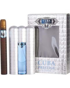 Cuba Prestige Platinum Edt Spray 3 Oz & Edt Spray 1.17 Oz For Men