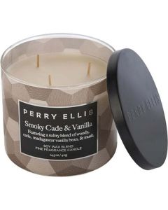 Perry Ellis Smoky Cade & Vanilla Scented Candle 14.5 Oz For Unisex