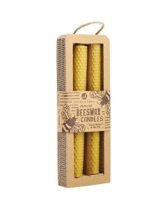 Beeswax Natural 8" Taper Candle (2 Pack) For Unisex