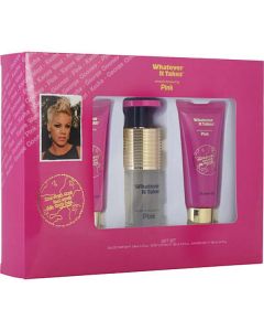 Whatever It Takes Pink Eau De Parfum Spray 3.4 Oz (new Packaging) & Body Lotion 3.4 Oz & Shower Gel 3.4 For Women