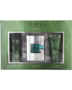 Guess Man Edt Spray 2.5 Oz & Deodorant Spray 6 Oz & Shower Gel 6.7 Oz For Men