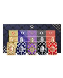 Orientica Variety Luxury Collection With Amber Rouge & Oud Saffron & Royal Amber & Royal Bleu & Velvet Gold And All Are Eau De Parfum Spray 0.25 Oz Mini For Unisex