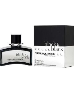 Black Is Black Vintage Rock Edt Spray 3.4 Oz For Men