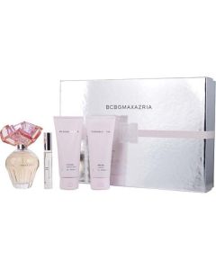 Bcbgmaxazria Eau De Parfum Spray 3.4 Oz & Body Lotion 3.4 Oz & Bath Shower Gel 3.4 Oz & Eau De Parfum Rollerball 0.33 Oz Mini For Women