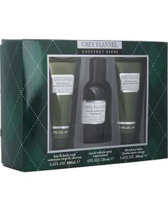 Grey Flannel Edt Spray 4 Oz & Aftershave Balm 3.4 Oz & Hair & Body Wash 3.4 Oz For Men