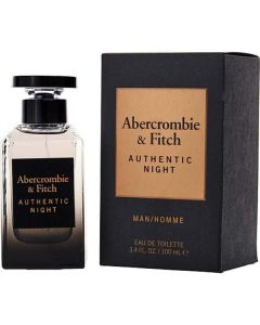 Abercrombie & Fitch Authentic Night Edt Spray 3.4 Oz For Men