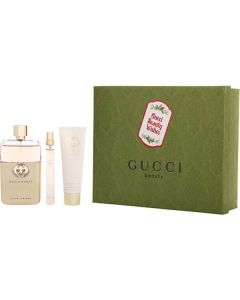 Gucci Guilty Pour Femme Eau De Parfum Spray 3 Oz & Body Lotion 1.6 Oz & Eau De Parfum Spray 0.33 Oz Mini For Women