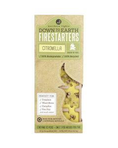 Citronella Firestarters Down To Earth Firestarters Fragranced Colored Wax Combined With Recycled And Renewable Material. Box Contains 10x1.8 Oz Each Tearaway Pods For Unisex