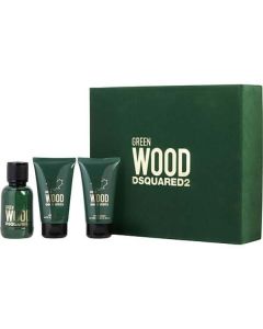 Dsquared2 Wood Green Edt Spray 1.7 Oz & Aftershave Balm 1.7 Oz & Shower Gel 1.7 Oz For Men