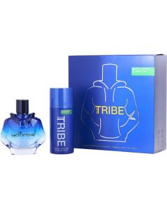 Benetton Tribe Edt Spray 3 Oz & Deodorant Spray 5 Oz For Men