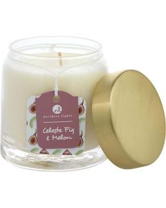 Celeste Fig & Melon Scented Soy Glass Candle 10 Oz For Unisex