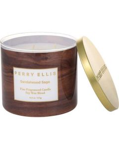 Perry Ellis Sandalwood Sage Scented Candle 14.5 Oz For Unisex