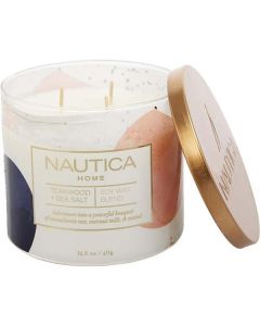 Nautica Teakwood & Sea Salt Candle 14.5 Oz For Unisex