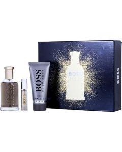 Boss #6 Eau De Parfum Spray 3.3 Oz & Shower Gel 3.3 Oz & Eau De Parfum Spray 0.33 Oz Mini For Men