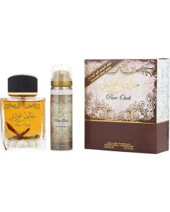 Lattafa Pure Oudi Eau De Parfum Spray 3.4 Oz & Deodorant 1.6 Oz For Unisex