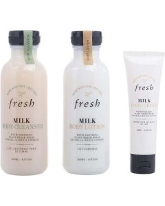 Fresh Head To Toe Nourishing Trio Set: Milk Body Cleanser 260ml/8.7oz + Milk Body Lotion 260ml/8.7oz + Milk Hand Cream 50ml/1.7oz --3pcs For Women