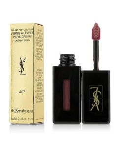 Yves Saint Laurent Rouge Pur Couture Vernis A Levres Vinyl Cream Creamy Stain - # 407 Carmin Session  --5.5ml/0.18oz For Women