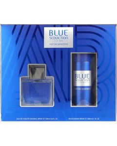 Blue Seduction Edt Spray 3.4 Oz & Deodorant Spray 5.1 Oz For Men