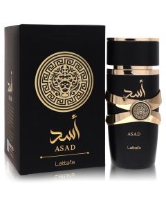 Lattafa Asad by Lattafa Eau De Parfum Spray (Unisex) 3.4 oz for Women