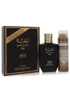 Lattafa Raghba Man by Lattafa Eau De Parfum Spray plus 1.7 oz Deodorant Spray 3.4 oz for Men