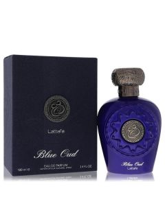 Lattafa Blue Oud by Lattafa Eau De Parfum Spray (Unisex) 3.4 oz for Men