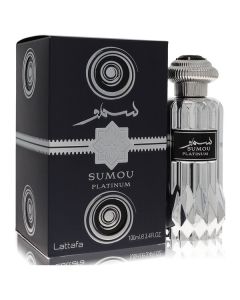 Lattafa Sumou Platinum by Lattafa Eau De Parfum Spray (Unisex) 3.4 oz for Men