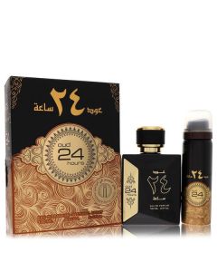 Ard Al Zaafaran Oud 24 Hours by Al Zaafaran Eau De Parfum Spray + 1.7oz Perfumed Spray (Unisex) 3.4 oz for Men