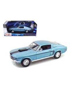 1968 Ford Mustang CJ Cobra Jet Blue 1/18 Diecast Model Car by Maisto