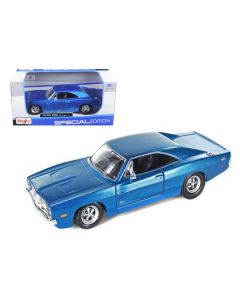 1969 Dodge Charger R/T Hemi Blue 1/25 Diecast Model Car by Maisto