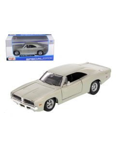 1969 Dodge Charger R/T Hemi Silver 1/25 Diecast Car Model by Maisto