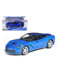 2014 Chevrolet Corvette C7 Coupe Blue 1/24 Diecast Model Car by Maisto