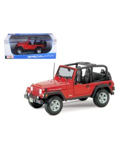 Jeep Wrangler Rubicon Red 1/18 Diecast Model Car by Maisto