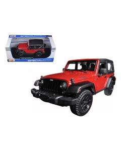 2014 Jeep Wrangler Willys Red 1/18 Diecast Model Car by Maisto 