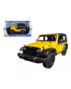 2014 Jeep Wrangler Willys Yellow 1/18 Diecast Model Car by Maisto 