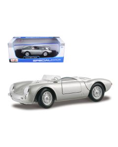 Porsche 550 A Spyder Silver 1/18 Diecast Model Car by Maisto