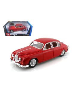 1959 Jaguar Mark II Red 1/18 Diecast Car Model by Bburago