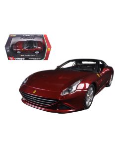 Ferrari California T Burgundy Closed Top 1/24 Diecast Model Car by Bburago