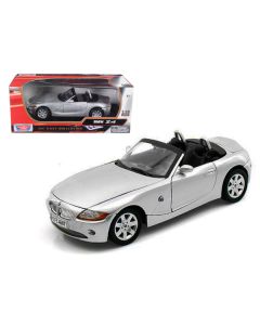 BMW Z4 Convertible Silver 1/18 Diecast Model Car by Motormax