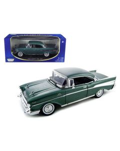 1957 Chevrolet Bel Air Hard Top Green 1/18 Diecast Model Car by Motormax