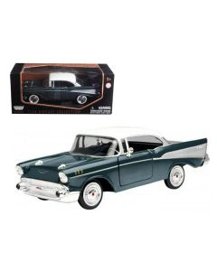 1957 Chevrolet Bel Air Green 1/24 Diecast Model Car by Motormax