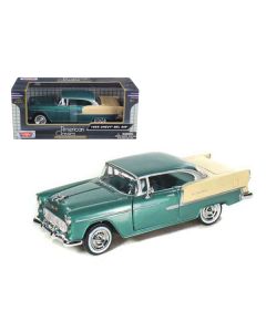 1955 Chevrolet Bel Air Green 1/24 Diecast Model Car by Motormax