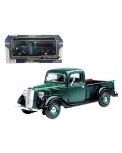 1937 Ford Pickup Truck Green and Black 1/24 Diecast Model Car by Motormax