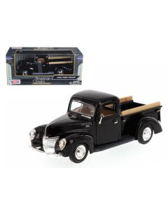 1940 Ford Pickup Truck Black 1/24 Diecast Model Car by Motormax