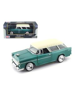 1955 Chevrolet Nomad Green 1/24 Diecast Model Car by Motormax