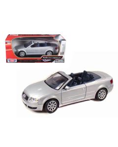 2004 Audi A4 Cabriolet Silver 1/18 Diecast Model Car by Motormax